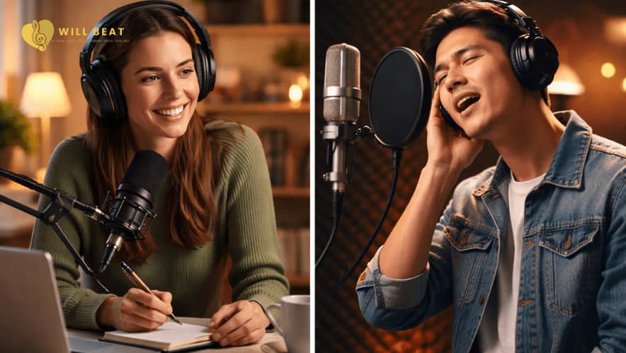 Làm nhạc podcast (giọng nói kể chuyện) thì khác gì với thu vocal bài hát?  | Sản xuất beat Phan Thiết